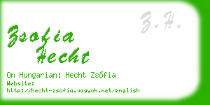 zsofia hecht business card